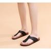 imageWomens Comfort Slide Sandals Cow Suede Cork Footbed Sandals for Women with Adjustable Strap Buckle Open Toe Beach SandalsBrown