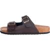 imageWomens Comfort Slide Sandals Cow Suede Cork Footbed Sandals for Women with Adjustable Strap Buckle Open Toe Beach SandalsBuckle Brown