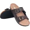 imageWomens Comfort Slide Sandals Cow Suede Cork Footbed Sandals for Women with Adjustable Strap Buckle Open Toe Beach SandalsBuckle Brown