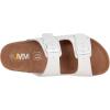 imageWomens Comfort Slide Sandals Cow Suede Cork Footbed Sandals for Women with Adjustable Strap Buckle Open Toe Beach SandalsBuckle White