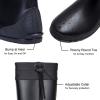 imageAsgard Packable Tall Rain Boots for Women Waterproof Rubber Garden Boots Ultra Lightweight Flat Mud Boots NOT FOR WIDE CALFBlack  98 Shaft