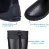imageAsgard Packable Tall Rain Boots for Women Waterproof Rubber Garden Boots Ultra Lightweight Flat Mud Boots NOT FOR WIDE CALFBlack