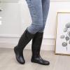 imageAsgard Packable Tall Rain Boots for Women Waterproof Rubber Garden Boots Ultra Lightweight Flat Mud Boots NOT FOR WIDE CALFBlack