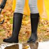 imageAsgard Packable Tall Rain Boots for Women Waterproof Rubber Garden Boots Ultra Lightweight Flat Mud Boots NOT FOR WIDE CALFBlack