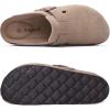 imageAsgard Suede Clogs Mules Potato Shoes with Comfort Cork Footbed  Wide Feet Please Half Size UPTaupe