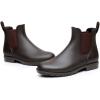 imageAsgard Womens Ankle Rain Boots Waterproof Chelsea BootsDark Brown