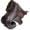 imageAsgard Womens Ankle Rain Boots Waterproof Chelsea BootsDark Brown