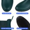 imageAsgard Womens Ankle Rain Boots Waterproof Chelsea BootsGreen