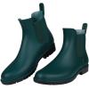 imageAsgard Womens Ankle Rain Boots Waterproof Chelsea BootsGreen
