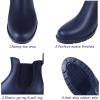 imageAsgard Womens Ankle Rain Boots Waterproof Chelsea BootsNavy Blue