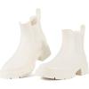 imageAsgard Womens Ankle Rain Boots Waterproof Chelsea BootsPlatform Beige