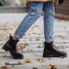 imageAsgard Womens Ankle Rain Boots Waterproof Chelsea BootsPlatform Black