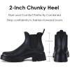 imageAsgard Womens Ankle Rain Boots Waterproof Chelsea BootsPlatform Black