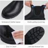 imageAsgard Womens Ankle Rain Boots Waterproof Chelsea BootsPlatform Black