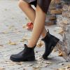 imageAsgard Womens Ankle Rain Boots Waterproof Chelsea BootsPlatform Black