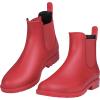 imageAsgard Womens Ankle Rain Boots Waterproof Chelsea BootsRed