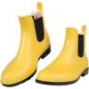 imageAsgard Womens Ankle Rain Boots Waterproof Chelsea BootsYellow