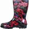 imageAsgard Womens Mid Calf Rain Boots Printed Waterproof Rubber Boots Short Garden ShoseBlooming Fuchsia