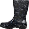 imageAsgard Womens Mid Calf Rain Boots Printed Waterproof Rubber Boots Short Garden ShoseFloret Violet