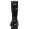 imageAsgard Womens Mid Calf Rain Boots Printed Waterproof Rubber Boots Short Garden ShoseFloret Violet