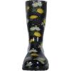 imageAsgard Womens Mid Calf Rain Boots Printed Waterproof Rubber Boots Short Garden ShoseLemon Black