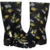 imageAsgard Womens Mid Calf Rain Boots Printed Waterproof Rubber Boots Short Garden ShoseLemon Black