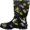 imageAsgard Womens Mid Calf Rain Boots Printed Waterproof Rubber Boots Short Garden ShoseLemon Black