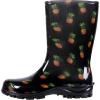 imageAsgard Womens Mid Calf Rain Boots Printed Waterproof Rubber Boots Short Garden ShosePineapple Black