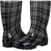 imageAsgard Womens Mid Calf Rain Boots Printed Waterproof Rubber Boots Short Garden ShosePlaid Black