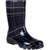 imageAsgard Womens Mid Calf Rain Boots Printed Waterproof Rubber Boots Short Garden ShosePlaid Navy