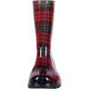 imageAsgard Womens Mid Calf Rain Boots Printed Waterproof Rubber Boots Short Garden ShosePlaid Red