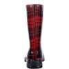 imageAsgard Womens Mid Calf Rain Boots Printed Waterproof Rubber Boots Short Garden ShosePlaid Red