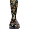 imageAsgard Womens Mid Calf Rain Boots Printed Waterproof Rubber Boots Short Garden ShoseSunflowers Black