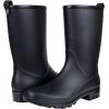 imageAsgard Womens Mid Calf Rain Boots Waterproof Garden Shoes Slip on Rubber BootsBlack
