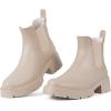 imageAsgard Womens Set of 2 Pairs  Ankle Rain Boots Size 995 Black  Platform Ankle Rain Boots Size 9 Nude