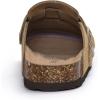 imageAsgard Womens Suede Clogs Leather Mules Arch Support Potato Shoes with Comfort Cork Footbed  Wide Feet Please Half Size UPBrown