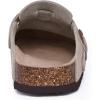 imageAsgard Womens Suede Clogs Leather Mules Arch Support Potato Shoes with Comfort Cork Footbed  Wide Feet Please Half Size UPGrey