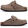 imageAsgard Womens Suede Clogs Leather Mules Arch Support Potato Shoes with Comfort Cork Footbed  Wide Feet Please Half Size UPMocha