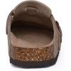 imageAsgard Womens Suede Clogs Leather Mules Arch Support Potato Shoes with Comfort Cork Footbed  Wide Feet Please Half Size UPMocha