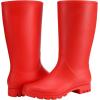 imageAsgard Womens Tall Rain Boots Waterproof Knee High Rainboots Rubber Garden BootsMatte Red