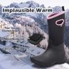 imageWTW Womens Rubber Rain Boots 100 Waterproof Insulated Neoprene Garden Mud Boots Outdoor Hunting Snow Boots for WomenBlack