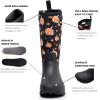imageWTW Womens Rubber Rain Boots 100 Waterproof Insulated Neoprene Garden Mud Boots Outdoor Hunting Snow Boots for WomenPumpkin