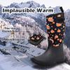 imageWTW Womens Rubber Rain Boots 100 Waterproof Insulated Neoprene Garden Mud Boots Outdoor Hunting Snow Boots for WomenPumpkin