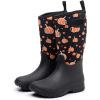 imageWTW Womens Rubber Rain Boots 100 Waterproof Insulated Neoprene Garden Mud Boots Outdoor Hunting Snow Boots for WomenPumpkin