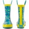 imagelandchief Toddler Rain Boots Kids Rain Boots Waterproof Rubber Boots for Girls and Boys with Fun Patterns and EasyOn HandlesBlue Shark