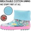 imagelandchief Toddler Rain Boots Kids Rain Boots Waterproof Rubber Boots for Girls and Boys with Fun Patterns and EasyOn HandlesPink Rabbits