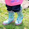 imagelandchief Toddler Rain Boots Kids Rain Boots Waterproof Rubber Boots for Girls and Boys with Fun Patterns and EasyOn HandlesPink Rabbits
