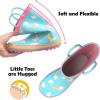imagelandchief Toddler Rain Boots Kids Rain Boots Waterproof Rubber Boots for Girls and Boys with Fun Patterns and EasyOn HandlesRainbow Unicorn