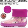 imagelandchief Toddler Rain Boots Kids Rain Boots Waterproof Rubber Boots for Girls and Boys with Fun Patterns and EasyOn HandlesUnicorns
