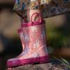 imagelandchief Toddler Rain Boots Kids Rain Boots Waterproof Rubber Boots for Girls and Boys with Fun Patterns and EasyOn HandlesUnicorns